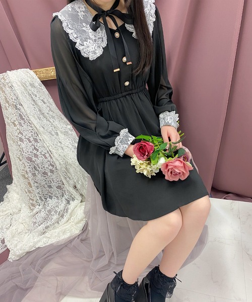 専用gentil ジャンティ 超豪華 ワンピース チョーカー オレンジ 装飾