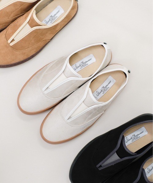 And A（アンドエー）の「SLACK スラック / AMALE アマレ 2WAYエラスティックスニーカー バブーシュ / SL2255（スリッポン・レディース・ブラック×ブラック/ベージュ/ホワイト系その他・24cm/23cm/25cm/23.5cm/24.5cm）」の2枚目の写真