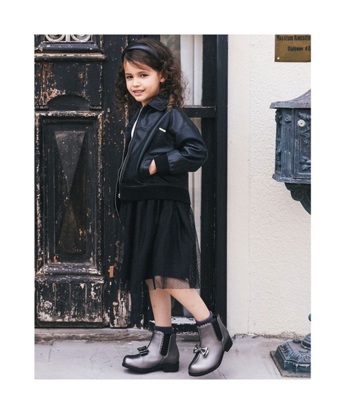 BeBe（ベベ）の「BeBe/合皮リボンブーツ(16~21cm)（ブーツ・キッズ・グレー/ブラウン・18/19/20/21/16/17）」の17枚目の写真