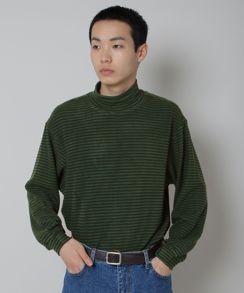 INFLATION(インフレーション)の「INFLATION/ソフトモックネック長袖TEE 2173070(Tシャツ/カットソー・メンズ・ブラック/ネイビー/ブルー/グリーン・LARGE/MEDIUM)」の6枚目の写真