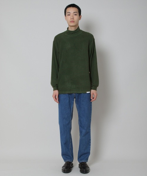 INFLATION(インフレーション)の「INFLATION/ソフトモックネック長袖TEE 2173070(Tシャツ/カットソー・メンズ・ブラック/ネイビー/ブルー/グリーン・LARGE/MEDIUM)」の7枚目の写真