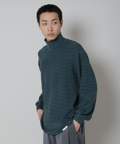 INFLATION(インフレーション)の「INFLATION/ソフトモックネック長袖TEE 2173070(Tシャツ/カットソー・メンズ・ブラック/ネイビー/ブルー/グリーン・LARGE/MEDIUM)」の14枚目の写真