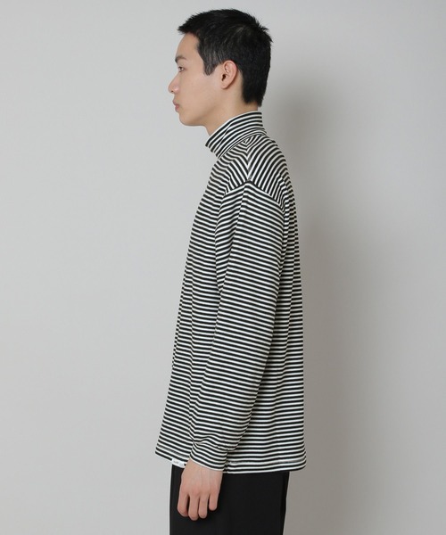 INFLATION(インフレーション)の「INFLATION/ソフトモックネック長袖TEE 2173070(Tシャツ/カットソー・メンズ・ブラック/ネイビー/ブルー/グリーン・LARGE/MEDIUM)」の21枚目の写真