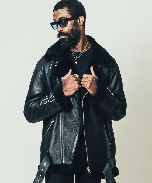 CRIMIE（クライミー）の「MOUTON LEATHER W BIKERS JACKET
