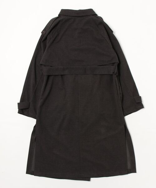 m.f.editorial（エムエフエディトリアル）の「m.f.エディトリアル レディース ダブルフェイスカルゼ トレンチコート（トレンチコート・レディース・グレー系その他2/ブラウン・LARGE/MEDIUM）」の3枚目の写真