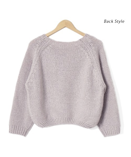 flower(フラワー)の「オーロラニットトップ2(ニット/セーター・レディース・アイボリー/ピンク/パープル・FREE)」の17枚目の写真