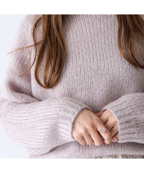 flower(フラワー)の「オーロラニットトップ2(ニット/セーター・レディース・アイボリー/ピンク/パープル・FREE)」の10枚目の写真