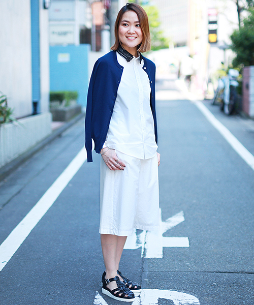 Ray BEAMS(レイビームス)の「Ray BEAMS / フレアー ガウチョパンツ(その他パンツ・レディース・オフホワイト/ブラック/ネイビー・1/0)」の15枚目の写真