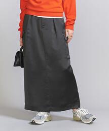 BEAUTY&YOUTH UNITED ARROWS | ヴィンテージライクサテン カーゴ スカート -ウォッシャブル-(スカート)