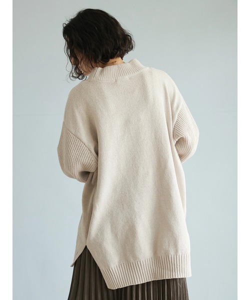 CRAFT STANDARD BOUTIQUE（クラフトスタンダードブティック）の「モールハイネックチュニック　◆（ニット/セーター・レディース・ライトグリーン/アイボリー/ライトパープル/ライトグレー・FREE）」の7枚目の写真