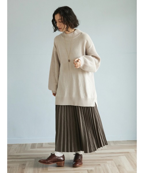 CRAFT STANDARD BOUTIQUE（クラフトスタンダードブティック）の「モールハイネックチュニック　◆（ニット/セーター・レディース・ライトグリーン/アイボリー/ライトパープル/ライトグレー・FREE）」の8枚目の写真