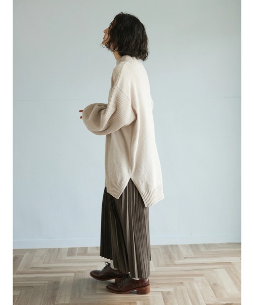 CRAFT STANDARD BOUTIQUE（クラフトスタンダードブティック）の「モールハイネックチュニック　◆（ニット/セーター・レディース・ライトグリーン/アイボリー/ライトパープル/ライトグレー・FREE）」の9枚目の写真