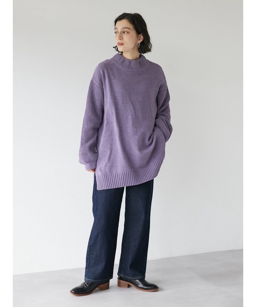 CRAFT STANDARD BOUTIQUE（クラフトスタンダードブティック）の「モールハイネックチュニック　◆（ニット/セーター・レディース・ライトグリーン/アイボリー/ライトパープル/ライトグレー・FREE）」の16枚目の写真