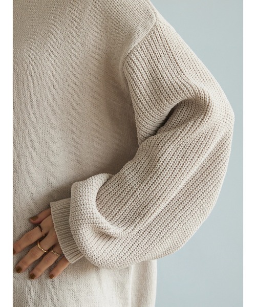 CRAFT STANDARD BOUTIQUE（クラフトスタンダードブティック）の「モールハイネックチュニック　◆（ニット/セーター・レディース・ライトグリーン/アイボリー/ライトパープル/ライトグレー・FREE）」の13枚目の写真