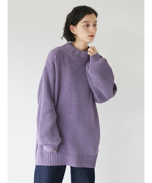 CRAFT STANDARD BOUTIQUE（クラフトスタンダードブティック）の「モールハイネックチュニック　◆（ニット/セーター・レディース・ライトグリーン/アイボリー/ライトパープル/ライトグレー・FREE）」の14枚目の写真