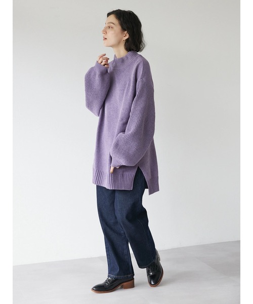 CRAFT STANDARD BOUTIQUE（クラフトスタンダードブティック）の「モールハイネックチュニック　◆（ニット/セーター・レディース・ライトグリーン/アイボリー/ライトパープル/ライトグレー・FREE）」の17枚目の写真