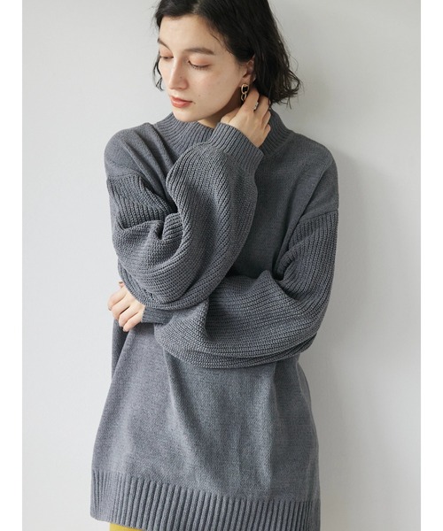 CRAFT STANDARD BOUTIQUE（クラフトスタンダードブティック）の「モールハイネックチュニック　◆（ニット/セーター・レディース・ライトグリーン/アイボリー/ライトパープル/ライトグレー・FREE）」の18枚目の写真