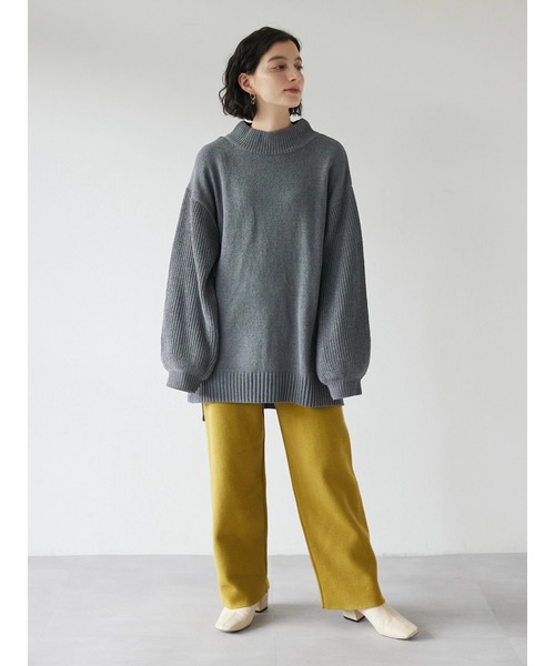 CRAFT STANDARD BOUTIQUE（クラフトスタンダードブティック）の「モールハイネックチュニック　◆（ニット/セーター・レディース・ライトグリーン/アイボリー/ライトパープル/ライトグレー・FREE）」の21枚目の写真