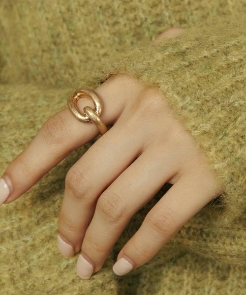 GOLDY（ゴールディ）の「ドロップ ライン メタル リング（リング・レディース・シルバー/その他1/その他2/ゴールド・FREE）」の4枚目の写真