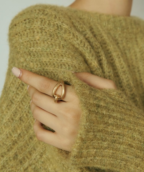 GOLDY（ゴールディ）の「ドロップ ライン メタル リング（リング・レディース・シルバー/その他1/その他2/ゴールド・FREE）」の5枚目の写真