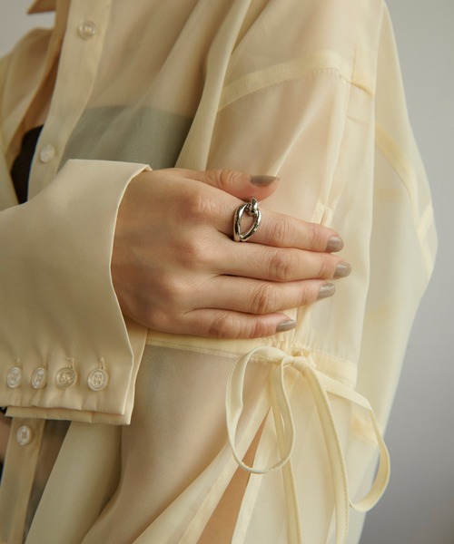 GOLDY（ゴールディ）の「ドロップ ライン メタル リング（リング・レディース・シルバー/その他1/その他2/ゴールド・FREE）」の8枚目の写真