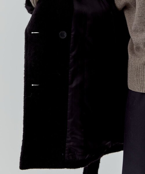 city（シティ）の「【CITY】カラーモヘアシャギーコート（チェスターコート・レディース・ブラック/ライトグリーン・1/2）」の14枚目の写真