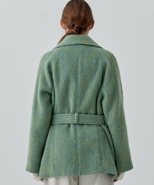 city（シティ）の「【CITY】カラーモヘアシャギーコート（チェスターコート・レディース・ブラック/ライトグリーン・1/2）」の20枚目の写真