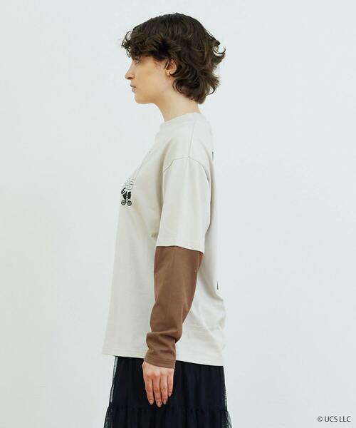 FRAPBOIS（フラボア）の「レイヤーカットソー（Tシャツ/カットソー・レディース・ベージュ・1/2）」の4枚目の写真