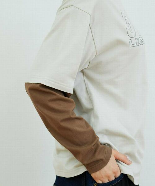 FRAPBOIS（フラボア）の「レイヤーカットソー（Tシャツ/カットソー・レディース・ベージュ・1/2）」の8枚目の写真