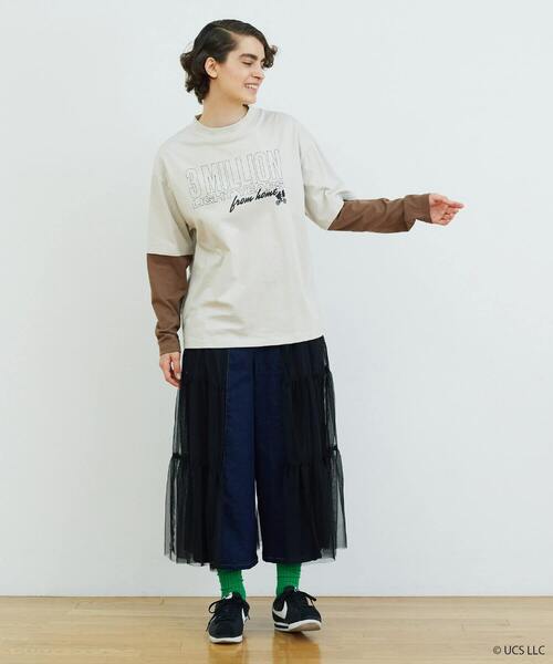 FRAPBOIS（フラボア）の「レイヤーカットソー（Tシャツ/カットソー・レディース・ベージュ・1/2）」の19枚目の写真