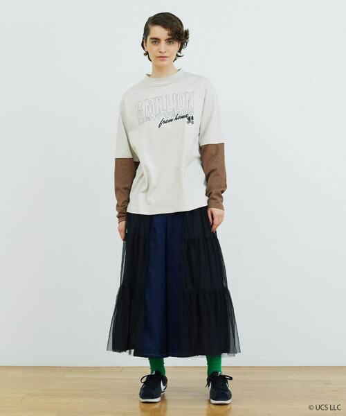 FRAPBOIS（フラボア）の「レイヤーカットソー（Tシャツ/カットソー・レディース・ベージュ・1/2）」の20枚目の写真