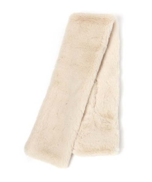 GLOBAL WORK（グローバルワーク）の「洗えるフェイクファーティペット/299658（ネックウォーマー/スヌード・キッズ・オフホワイト/チャコールグレー・FREE）」の6枚目の写真