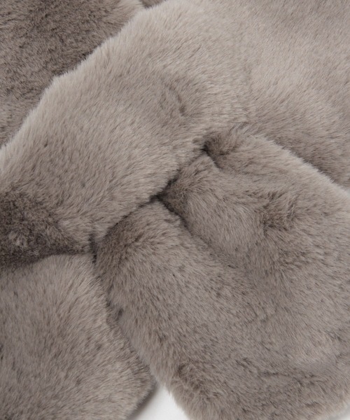 GLOBAL WORK（グローバルワーク）の「洗えるフェイクファーティペット/299658（ネックウォーマー/スヌード・キッズ・オフホワイト/チャコールグレー・FREE）」の14枚目の写真