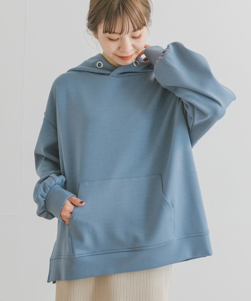 ITEMS URBANRESEARCH（アイテムズ アーバンリサーチ）の「ライトダンボールパーカー（パーカー・レディース・グレー系その他/ブラック/ブラウン/ブルー・FREE）」の13枚目の写真