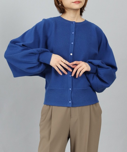 TITE IN THE STORE（ティテ　インザ　ストア）の「リブヨークドルマンスリーブニットカーディガン（カーディガン/ボレロ・レディース・ベージュ/ブラック/オレンジ/ブルー・38）」の4枚目の写真