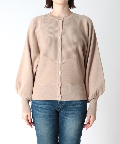 TITE IN THE STORE（ティテ　インザ　ストア）の「リブヨークドルマンスリーブニットカーディガン（カーディガン/ボレロ・レディース・ベージュ/ブラック/オレンジ/ブルー・38）」の16枚目の写真