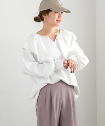 ダブルフリルカラーロンTee