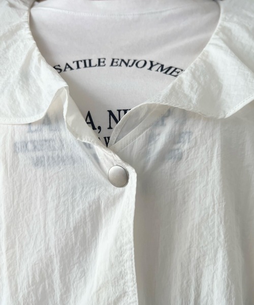 moment+（モーメントプラス）の「シアーナイロンワッシャーフリルマウンテンパーカー（マウンテンパーカー・レディース・ブラック/カーキ/オフホワイト・M）」の14枚目の写真