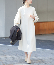 ダブルクロスボリュームスリーブワンピース