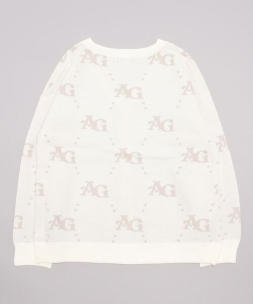 ANDGEEBEE（アンジービー）の「UNISEX ロゴジャガードカーデ（カーディガン/ボレロ・レディース・アイボリー/ブラウン・X-LARGE）」の14枚目の写真