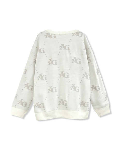 ANDGEEBEE（アンジービー）の「UNISEX ロゴジャガードカーデ（カーディガン/ボレロ・レディース・アイボリー/ブラウン・X-LARGE）」の19枚目の写真