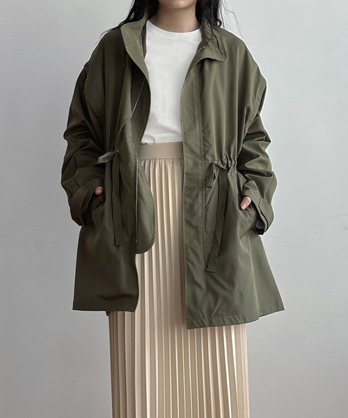 hellam（へラム）の「4WAY ミドル丈モッズコート（モッズコート・レディース・アイボリー/カーキ/ブラック・FREE）」の4枚目の写真