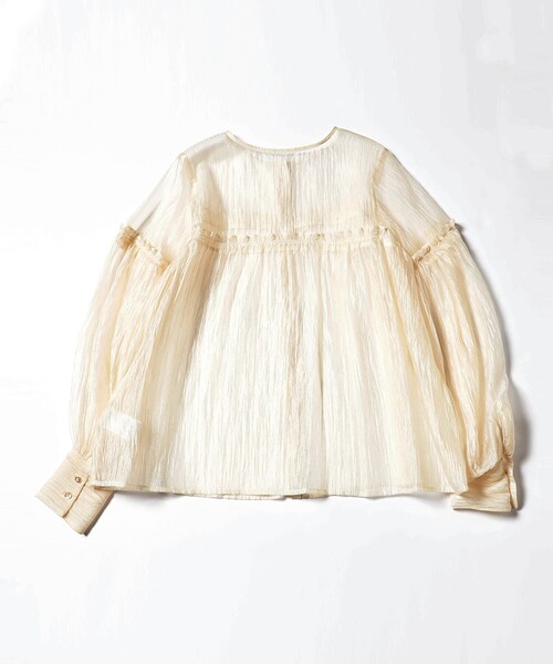 Ray BEAMS（レイビームス）の「Ray BEAMS / ヨーク ギャザー シアー ブラウス（シャツ/ブラウス・レディース・ブラック/ベージュ・ONE SIZE）」の18枚目の写真