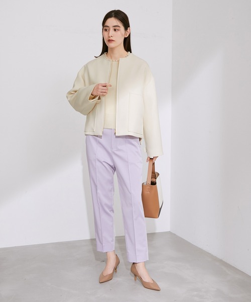 ROPE'(ロペ)の「ショートジップライトブルゾン(ブルゾン・レディース・イエロー/ベージュ/ホワイト・36/38)」の18枚目の写真
