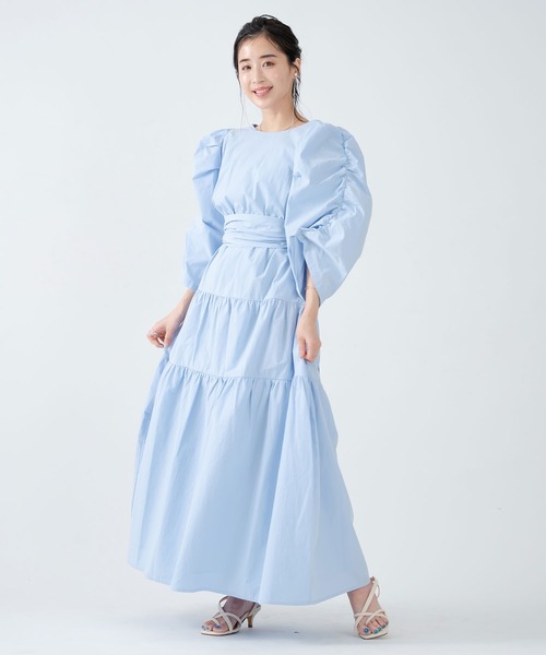 qumerry.(キュメリ)の「バックリボンワンピース(ワンピース・レディース・ブルー/オフホワイト/ベージュ・FREE)」の21枚目の写真