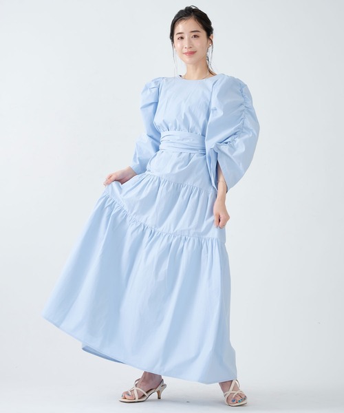 qumerry.(キュメリ)の「バックリボンワンピース(ワンピース・レディース・ブルー/オフホワイト/ベージュ・FREE)」の22枚目の写真