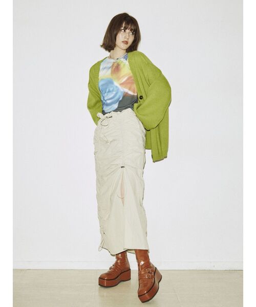 jouetie（ジュエティ）の「ドロストアシメロングスカート（スカート・レディース・アイボリー/ピンク/ブラック・MEDIUM）」の20枚目の写真