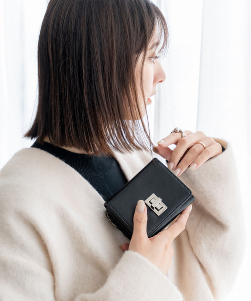 Rename(リネーム)の「Rename 回転金具 3つ折り財布 ウォレット(財布・メンズ・ブラック/ブラウン/ターコイズブルー/キャメル/シルバー/ゴールド・FREE)」の11枚目の写真