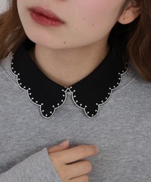 FUNALIVE（ファンアライブ）の「je crois soi レース刺繍＆ビジュー 付け衿（付け襟）」