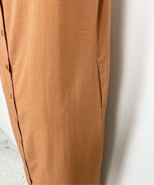 StyleSea（スタイルシー）の「Vネックデザインワンピース（ワンピース・レディース・アイボリー/ライトベージュ/オレンジ/ブラック・MEDIUM）」の11枚目の写真